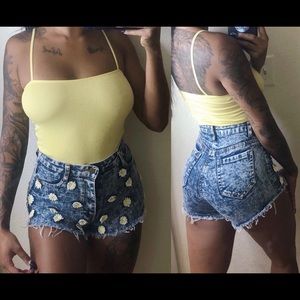 High Waist Daisy Shorts